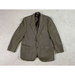 Brooks Brothers Suit Jacket 44 R Taupe Brown Herringbone 346 LambsWool Blazer